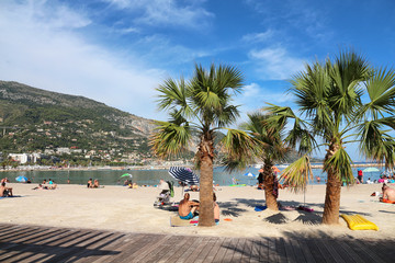 French Riviera - beach - Plage des Sablettes - Menton