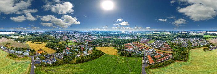 aerial of frechen near köln germany