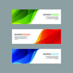 Naklejka premium Vector Abstract design banner web template