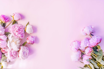 Fresh peony flowers