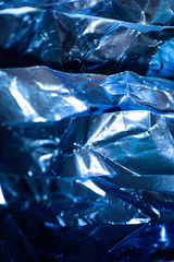 Abstract Shiny Paper Multicolour Glowing Sci-fi Cut Up Background in Blue