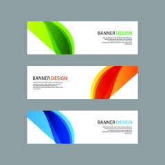 Naklejka premium Vector Abstract design banner web template