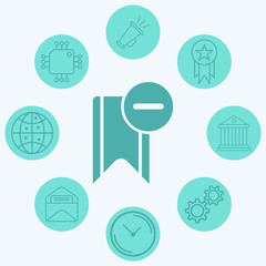 Bookmark vector icon sign symbol