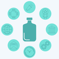 Bottle vector icon sign symbol