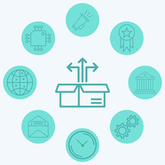 Box vector icon sign symbol