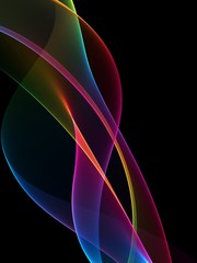 Wave abstract images, color design Abstract colored wave