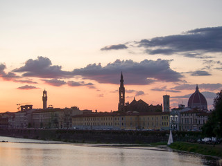 Fototapeta na wymiar Italia, Firenze,la città al tramonto