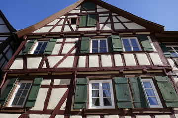 Fototapeta na wymiar Bavarian town of Schiltach with half timbered houses