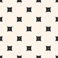 Geometric seamless pattern, simple vector texture with perforated squares