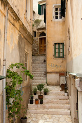 Altstadtgasse in Kerkyra auf Korfu