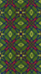 Ornate geometric pattern and abstract multicolored background