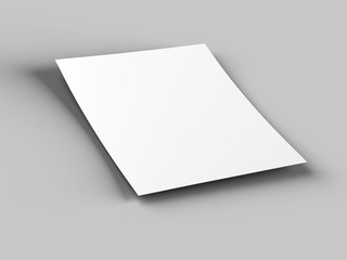 Empty paper sheet in A4 format - 3d illustration