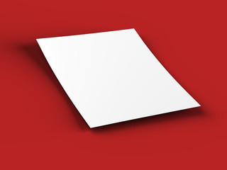 Empty paper sheet in A4 format - 3d illustration