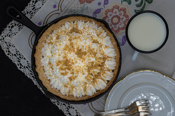 Banana Cream Pie and Milk