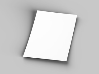Empty paper sheet in A4 format - 3d illustration