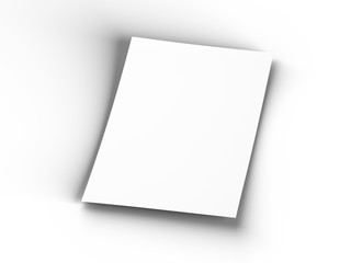 Empty paper sheet in A4 format - 3d illustration