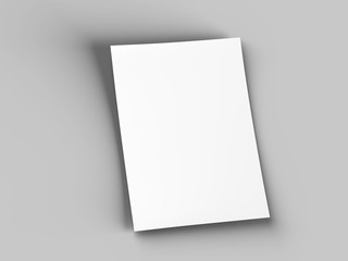 Empty paper sheet in A4 format - 3d illustration