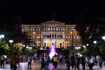 Obraz premium The Greek Parliament at Syntagma Square