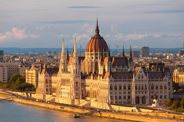 Hungary Parliament photo at golden hour photo Budapest 