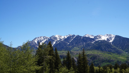 Fototapeta na wymiar Snow Capped Colorado Mountains