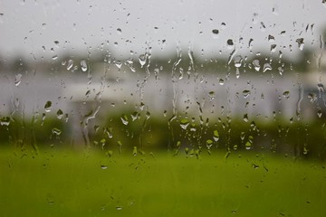 rain drops on window glass