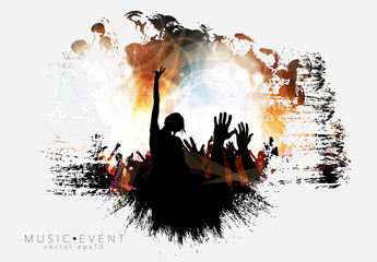 Big music event. Background ready for poster or banner