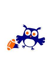 Football Comic Eule Kinder Logo Vektor Grafik