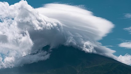 Mt. Fuji with a Huge Lenticular Cloud (time lapse) - Powered by Adobe
