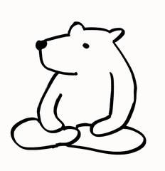 a bear sitting