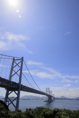 与島から見た瀬戸大橋