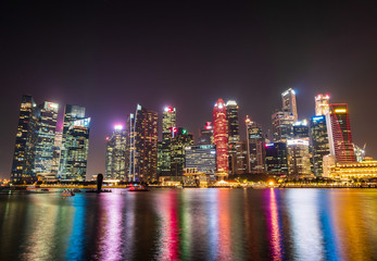 Fototapeta premium シンガポール マリーナベイ 夜景
