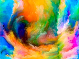 Zelfklevend Fotobehang Mix van kleuren Mooie verf