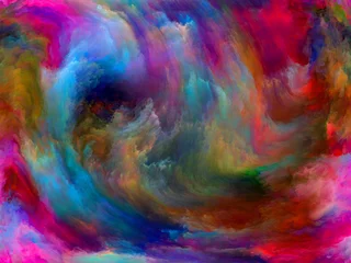 Fotobehang Mix van kleuren Synergieën van verf