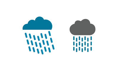 rainy sky vector logo