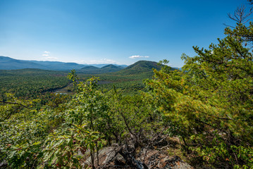Fototapeta premium Adirondack mountain range from the summit of Clark Mountain