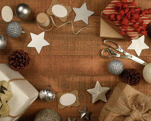 Rustic Christmas Wood Background