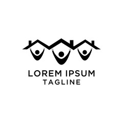 Community Human Home Logo Template