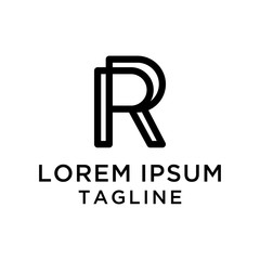 initial letter logo R, logo template