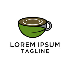 Leaf Cup Logo Design Template