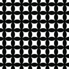 Seamless inverse black and white abstract vintage cut out pattern vector