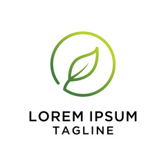 Leaf Circle Logo Design Template