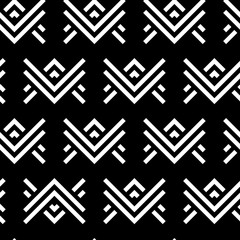 Double Arrow Black White modern geometric vector pattern. Perfect for trending black and white home decor and fashion.