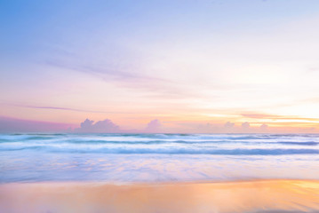 Seascape awesome wave with coloful sun set at kata beach in phuket thailand © tammarat
