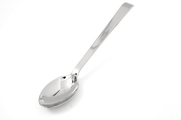 silver spoon isolated on white