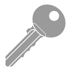 Key related glyph icon. Isolated on white background. illustration.