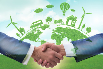 Paris agreement concept in ecology and environment