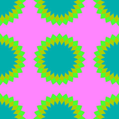 Beautiful circular repeat pattern with pink color in background.