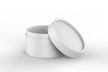 Blank Kraft Paper Push Up Tube Packaging For Branding. 3d render illustration.