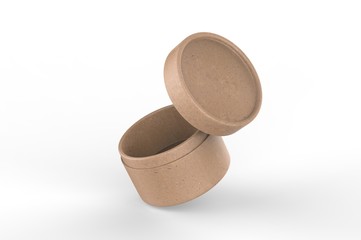 Blank Kraft Paper Push Up Tube Packaging For Branding. 3d render illustration.