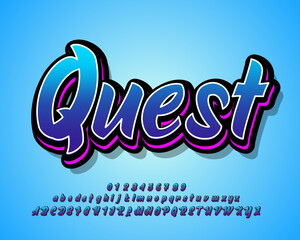 Modern script alphabet style